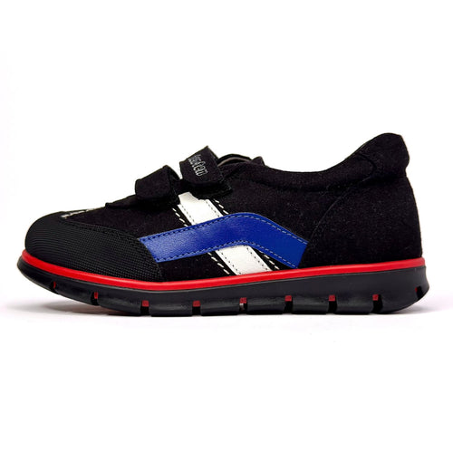 Tenten Black & Blue Double Strap Sneakers