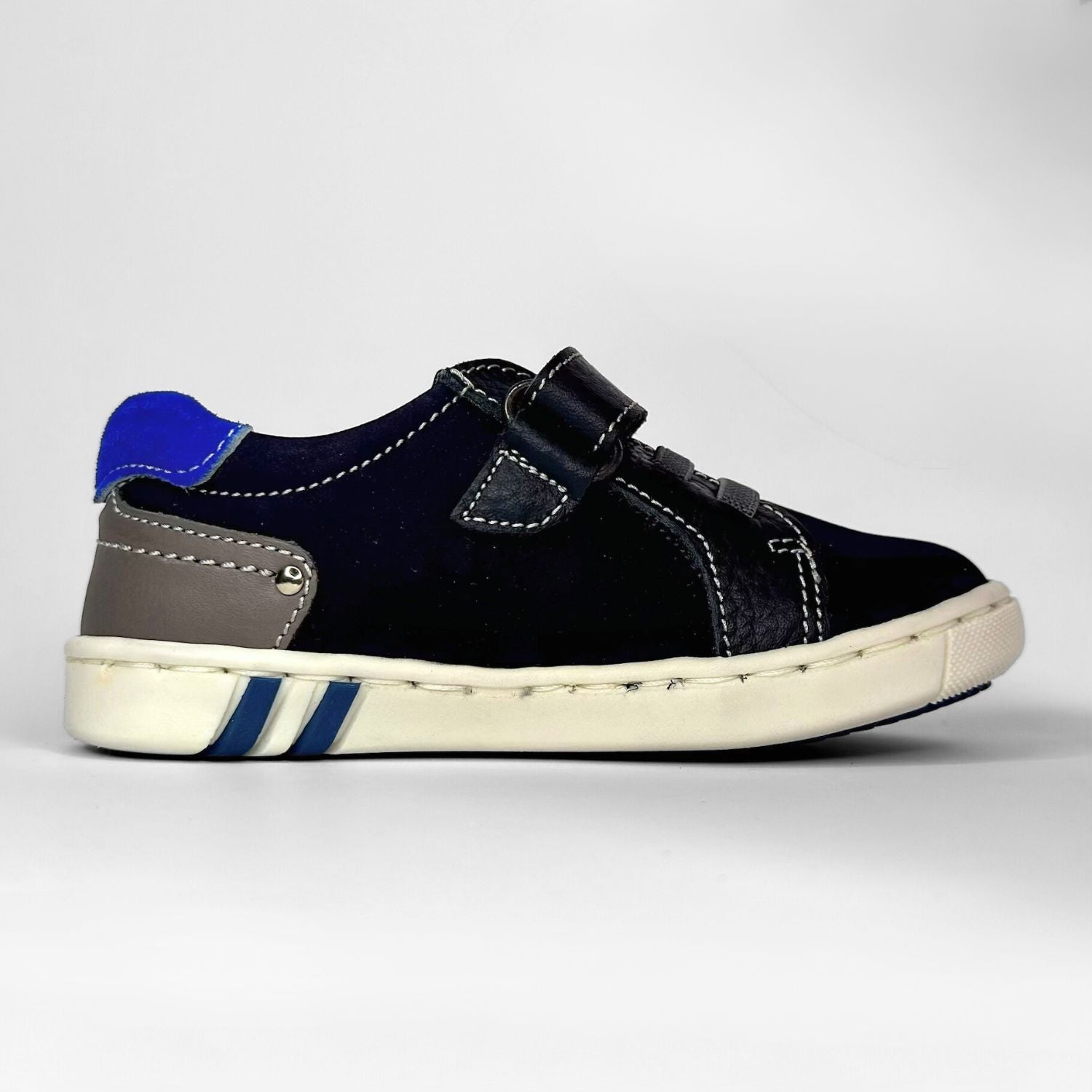 TenTen Boys Orthoflex Sneaker – Navy & Blue Trim